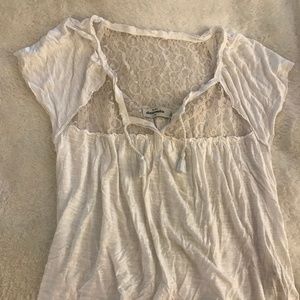 abercrombie Kkids White Peasant Top